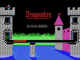 Dragonfire title screen for Colecovision